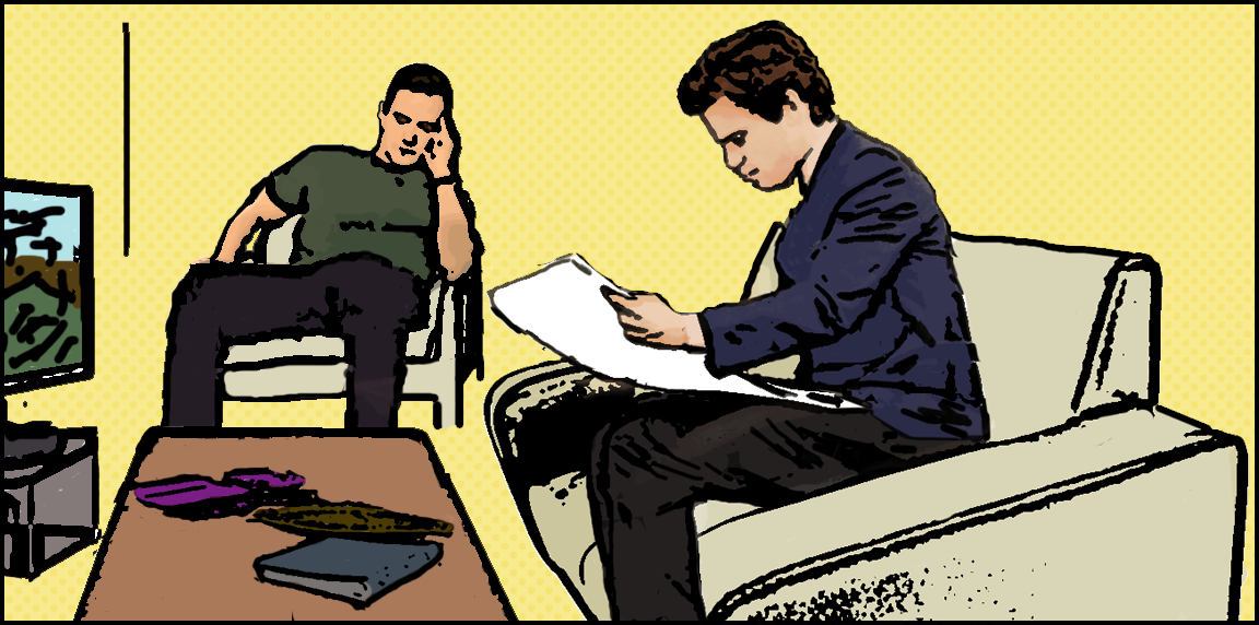 Peter Watches Neal Sketch